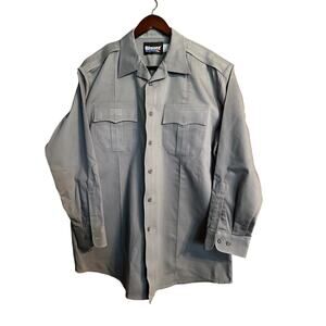 BLAUER 8703X GREY LONG SLEEVE COTTON SHIRT SIZE LARGE 33 L33